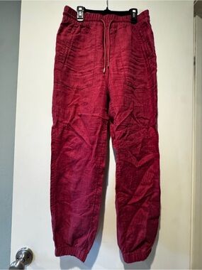 Athleta Women's Wine Red Drawstring Joggers